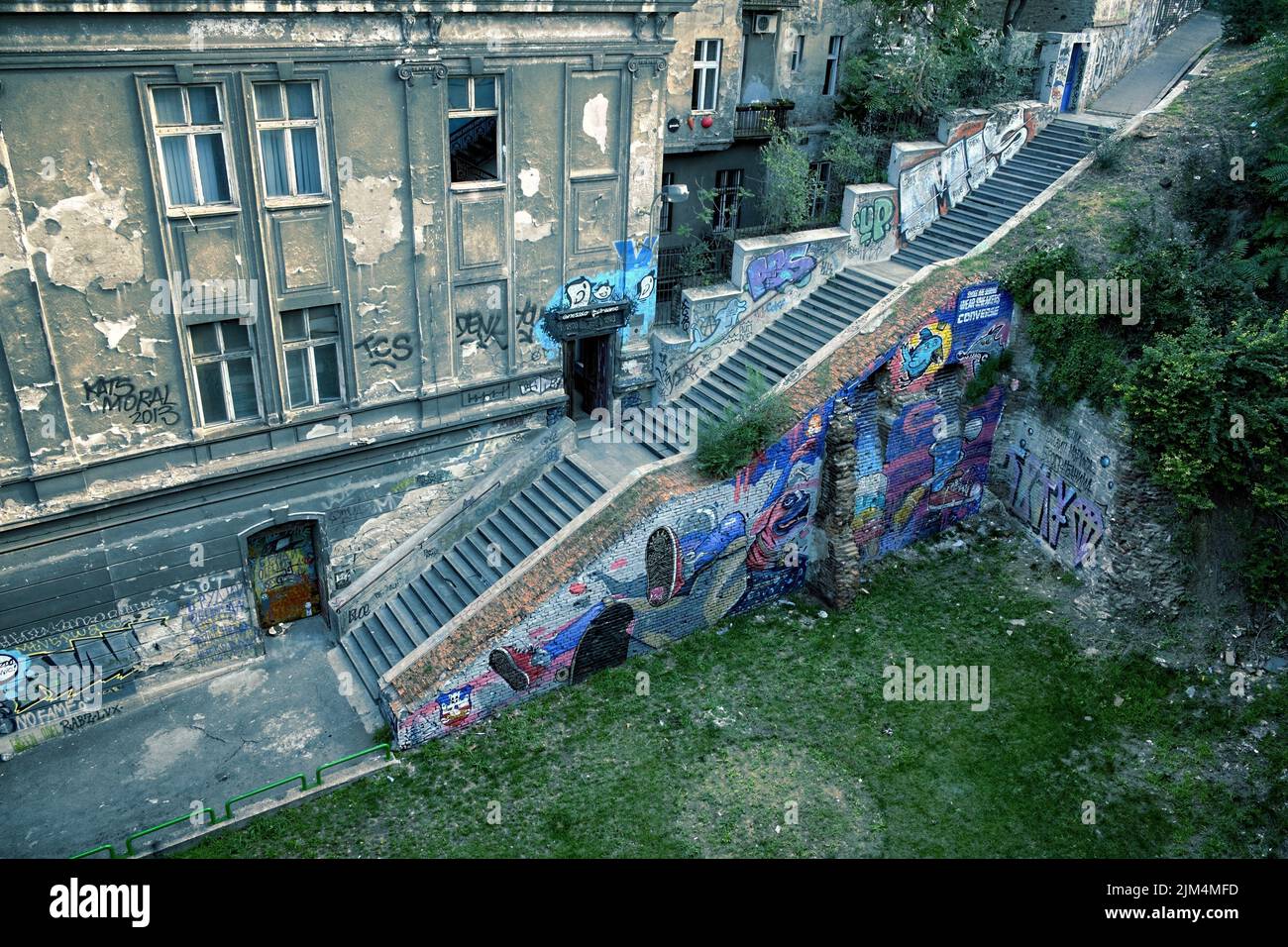 Arte callejero en Belgrado, Serbia Foto de stock