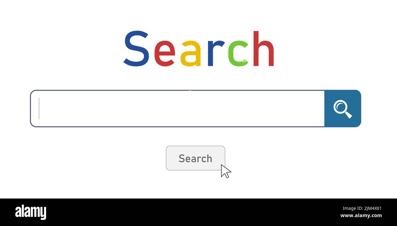 Buscar sitio web. Cuadro de búsqueda en línea: Vector de campo de búsqueda en blanco. Ilustración del Vector