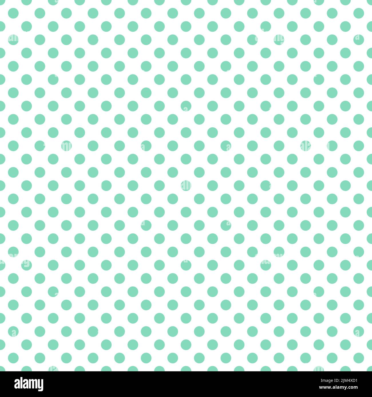 Polka dots vector patrón. Verde sobre blanco. Ilustración del Vector