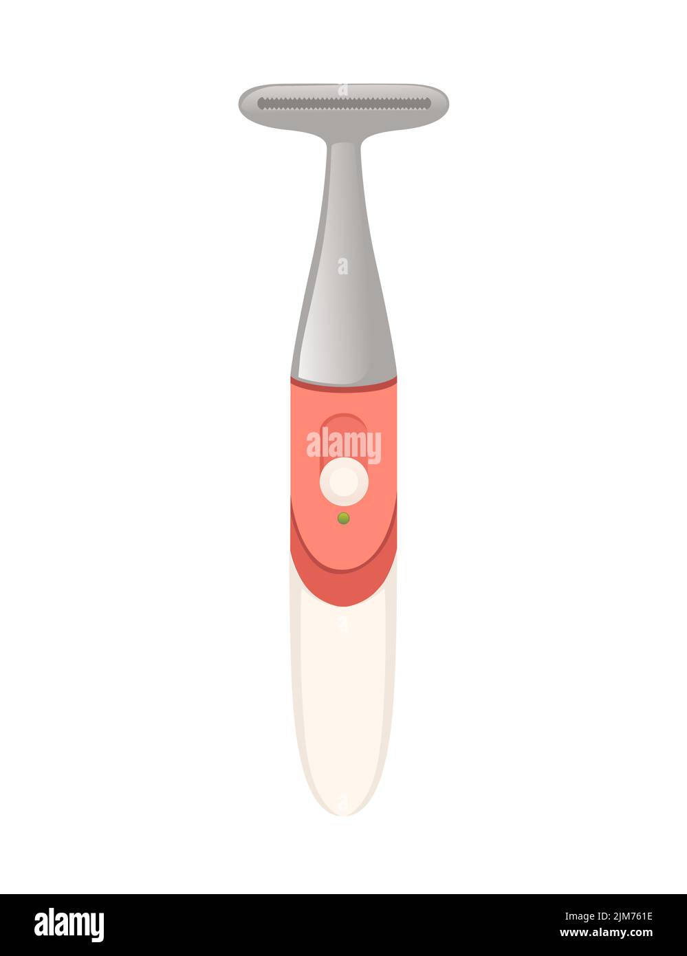 Afeitadora eléctrica sin cable rosa ilustración vectorial aislada sobre fondo blanco. Ilustración del Vector