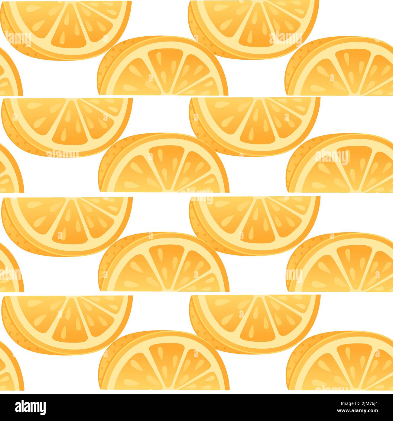 Patrón sin costuras de rodajas de fruta de limón fresco listo para la ilustración del vector del té sobre fondo blanco. Ilustración del Vector