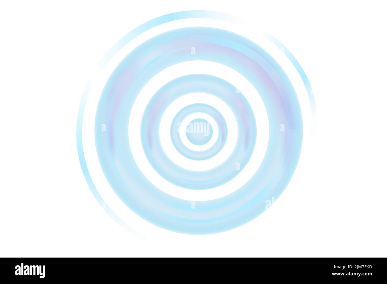 Ondulación de agua sobre fondo blanco color azul vista superior círculo salpicadura de agua ilustración de vector. Ilustración del Vector