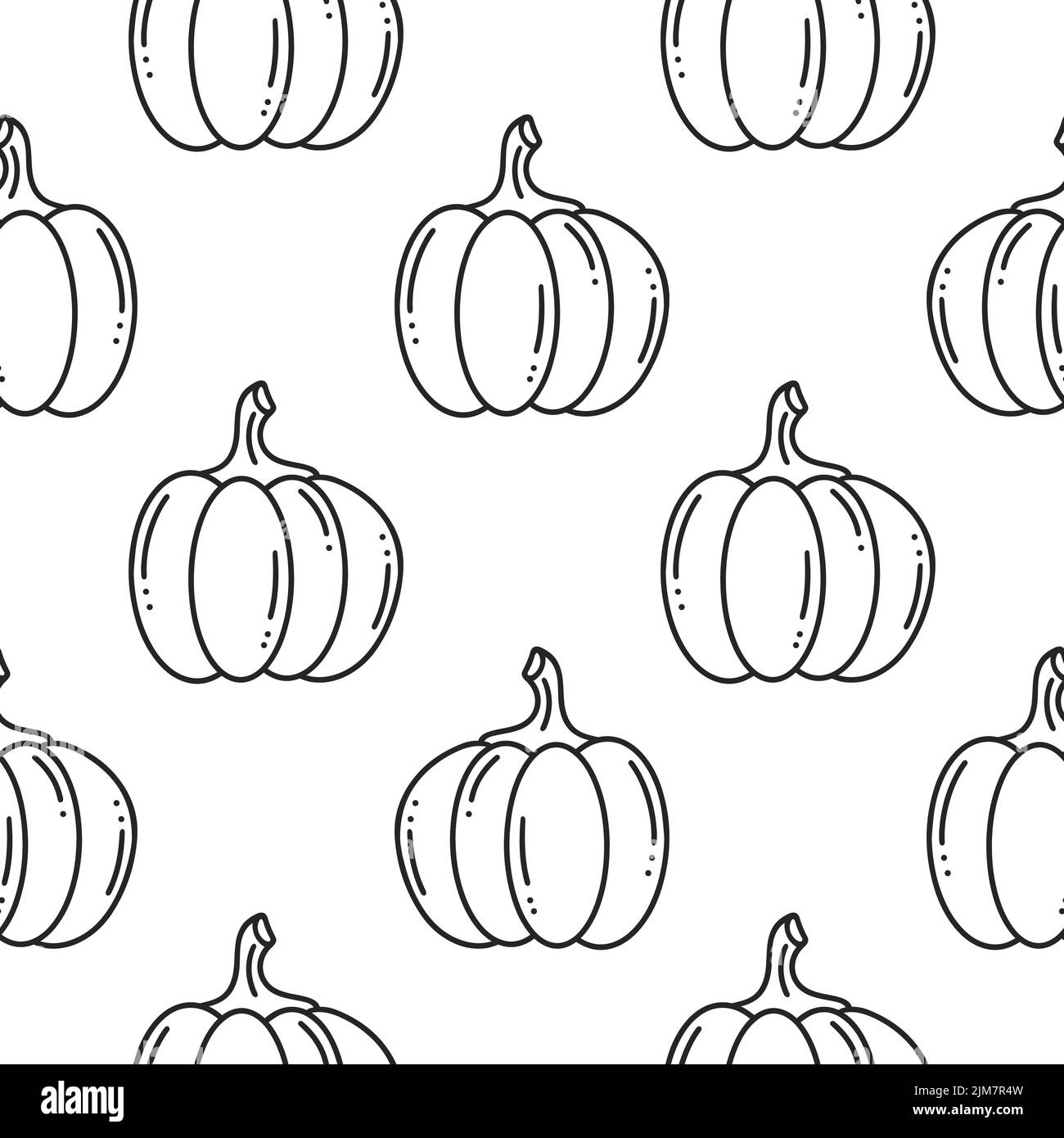 Calabazas garabatear sin costuras otoño patrón ilustración vectorial Ilustración del Vector