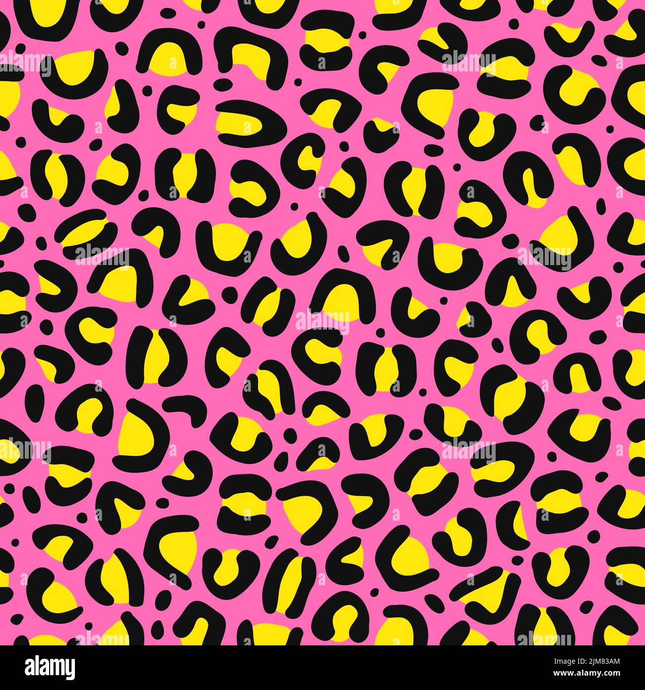 Leopardo Piel Rosa Sin Costuras Patrón Art Vector Estilo Dibujo Animado