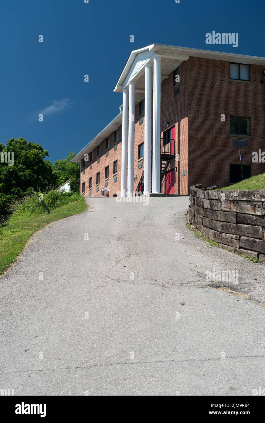 Gaskins Greek Housing en West Virginia University Foto de stock