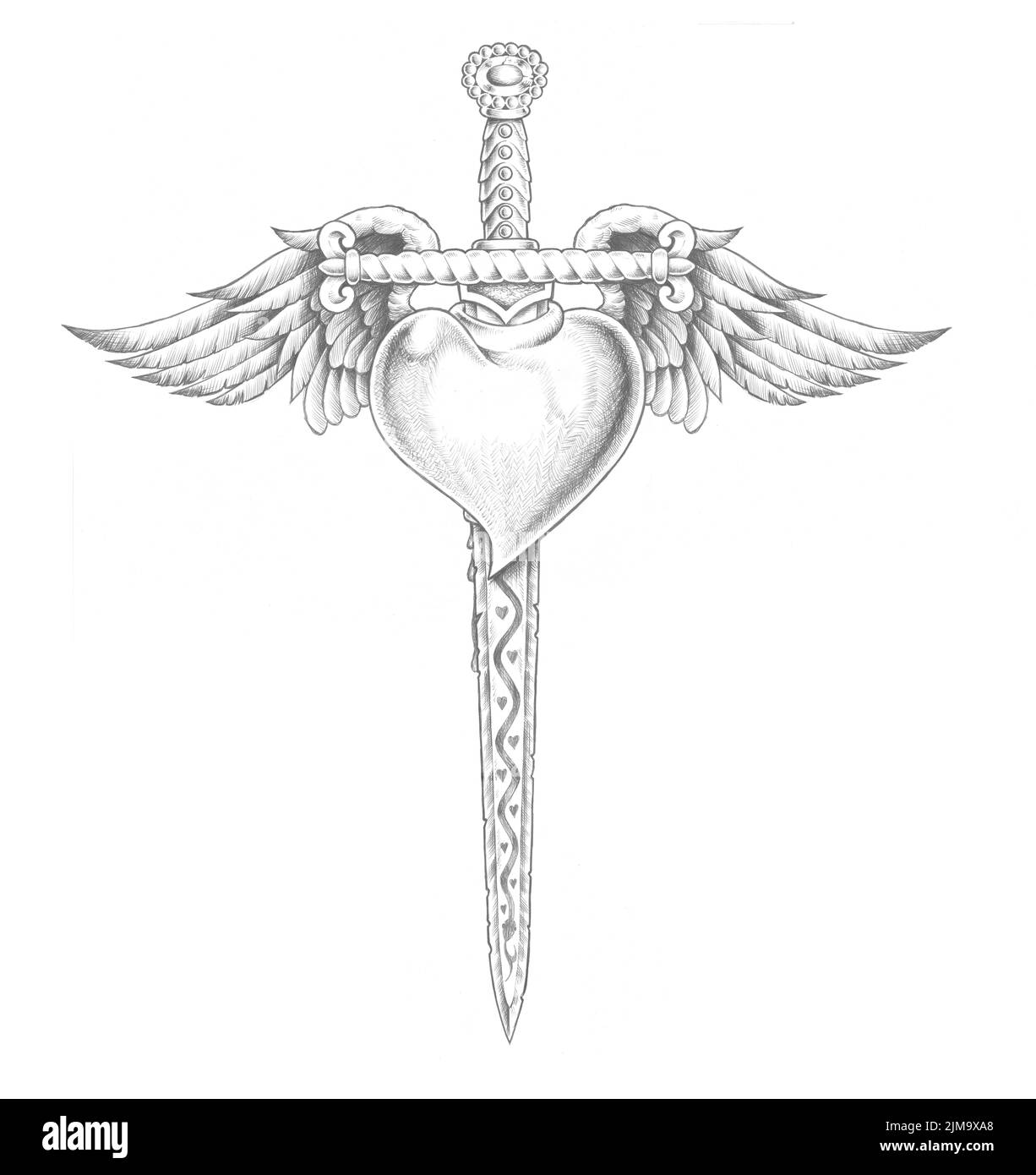 ángel con espada Imágenes de stock en blanco y negro - Alamy