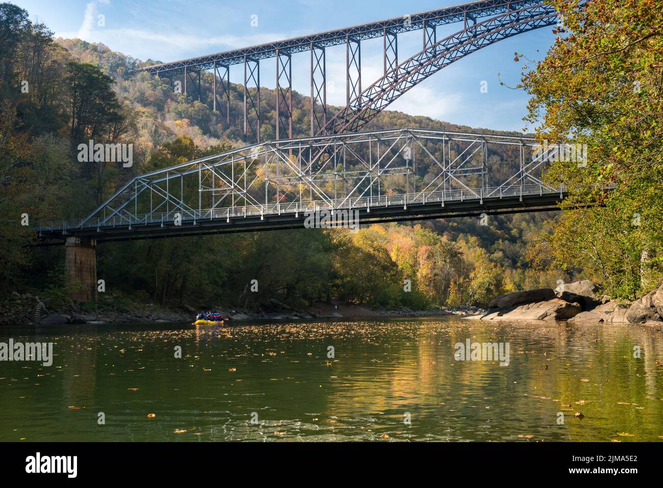 Zarpas en el puente New River Gorge en Virginia Occidental Foto de stock