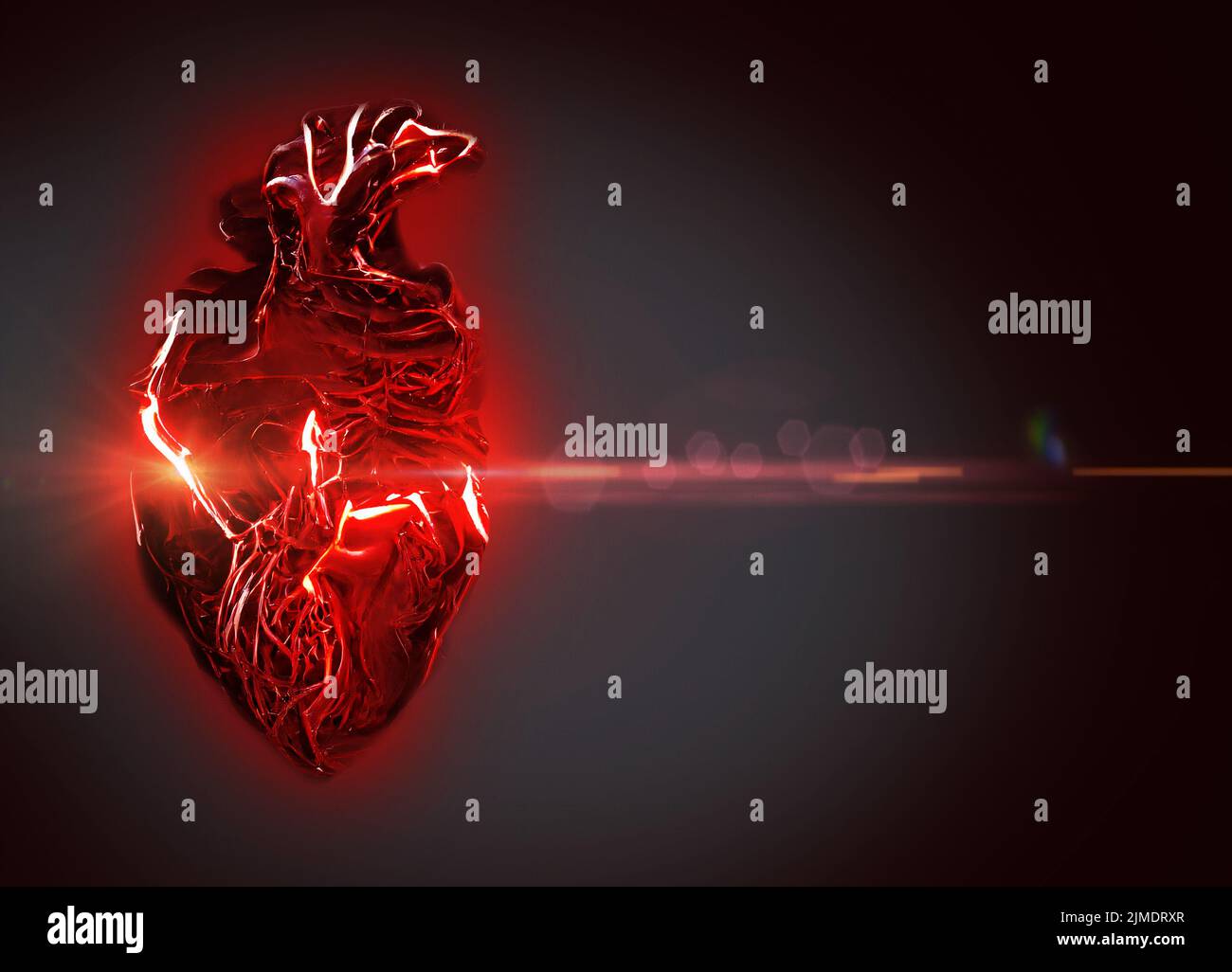 Ataque al corazón, Ilustración conceptual Foto de stock