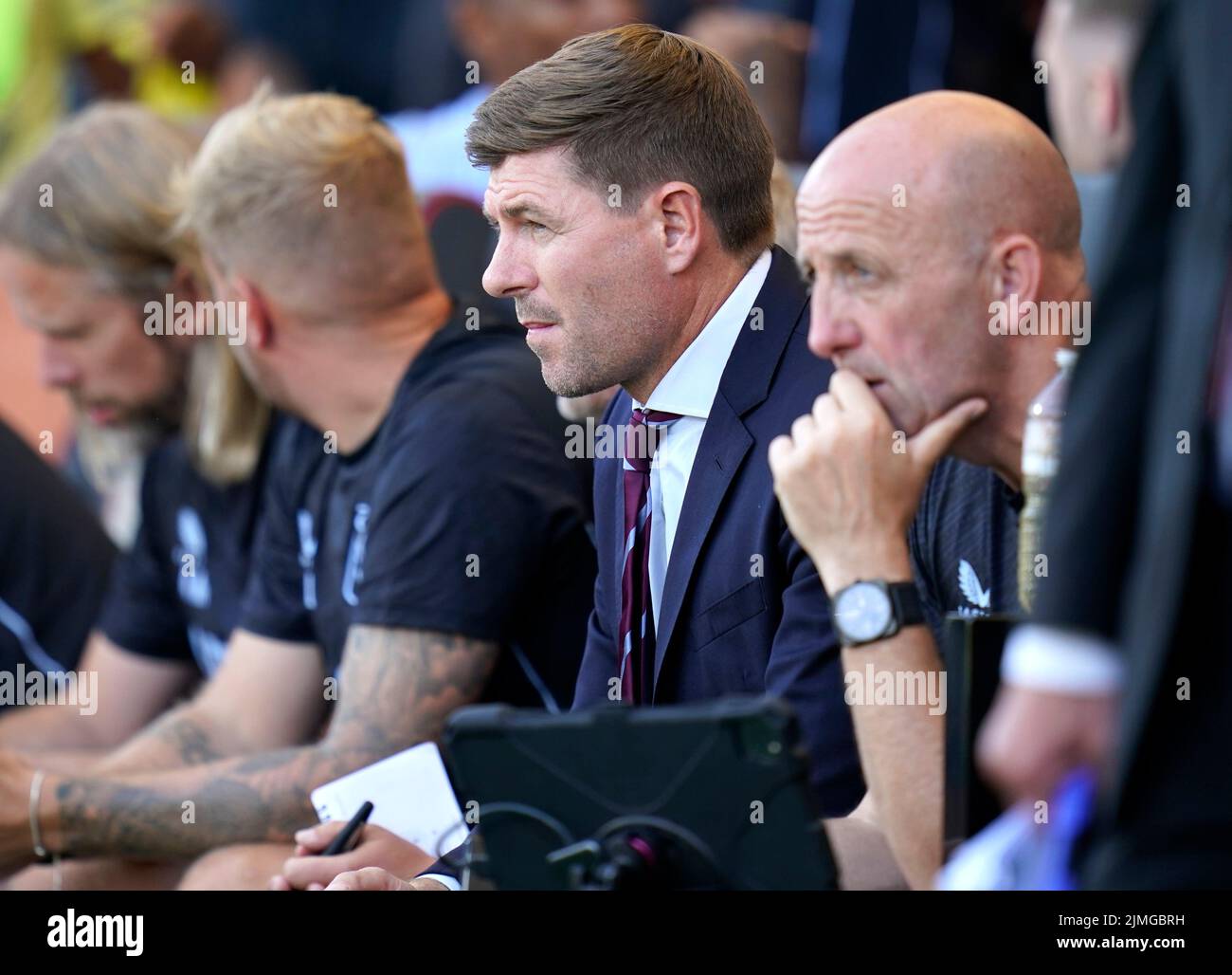 Steven Gerrard, director de Aston Villa, durante el partido de la Premier League en el Vitality Stadium, Bournemouth. Fecha de la foto: Sábado 6 de agosto de 2022. Foto de stock