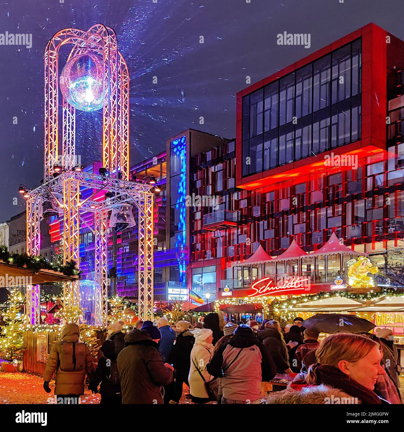 Santa Pauli, el mercado navideño más caliente de Hamburgo, St. Pauli, Hamburgo, Alemania, Europa Foto de stock
