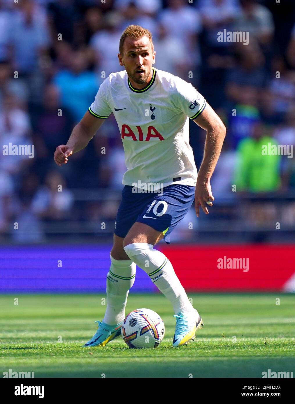 Harry Kane del Tottenham Hotspur durante el partido de la Premier League en el Tottenham Hotspur Stadium, Londres. Fecha de la foto: Sábado 6 de agosto de 2022. Foto de stock