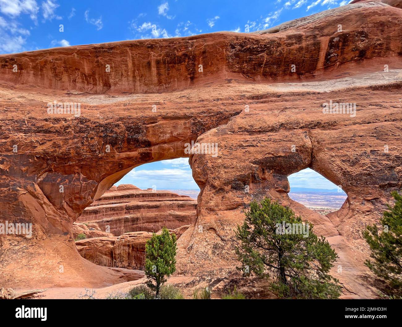 Arco Particional en el Parque Nacional Arches, Moab, EE.UU Foto de stock