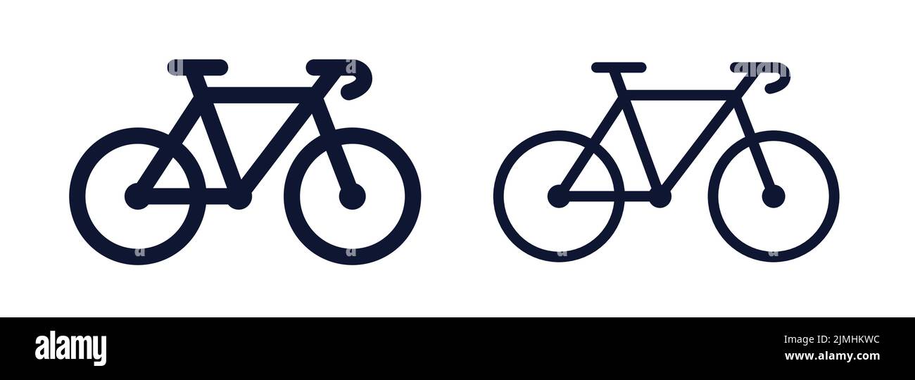 Icono de vector de signo de bicicleta Ilustración del Vector