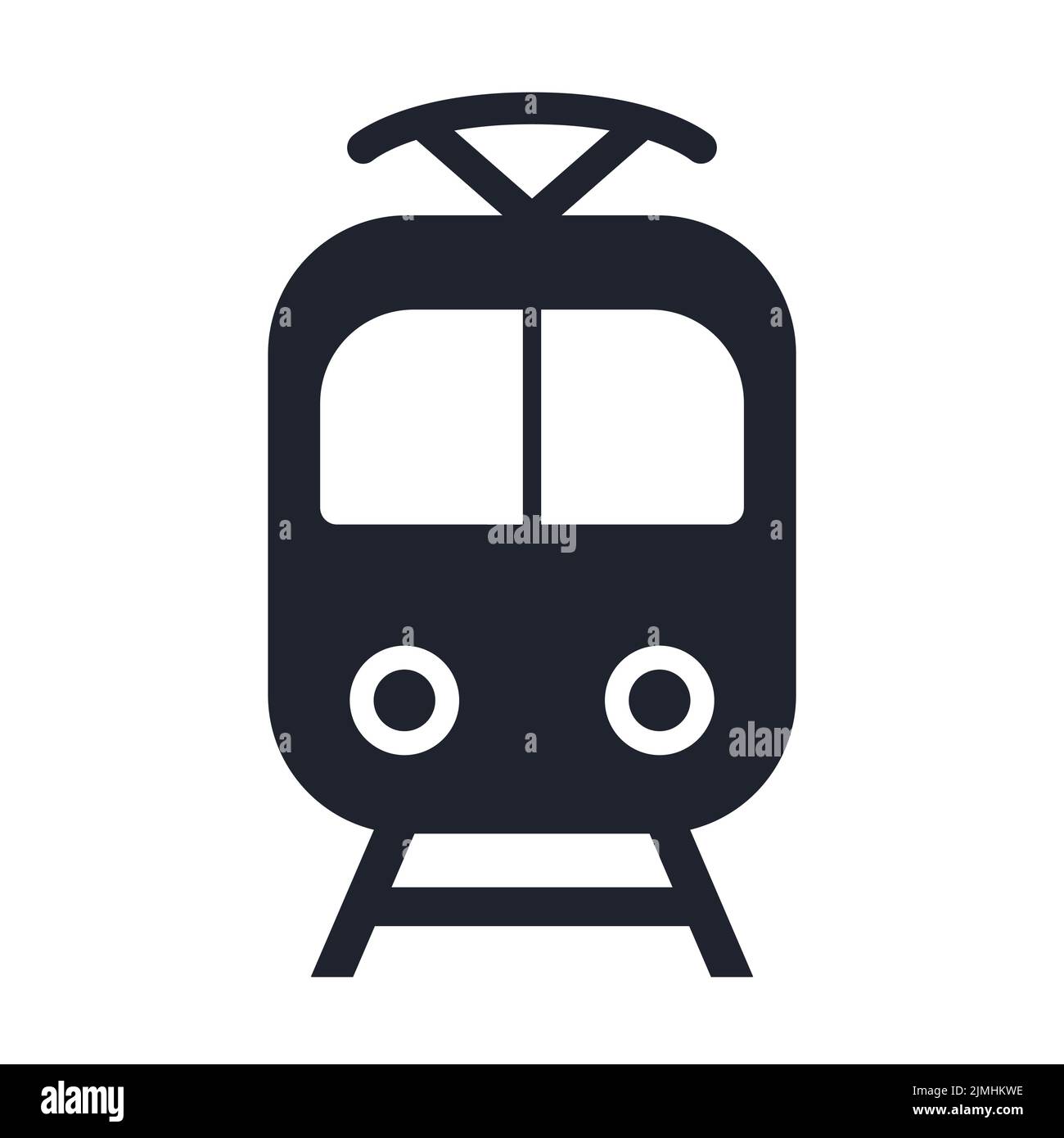 Tren tranvía metro ferrocarril subterráneo tranvía icono de tranvía Ilustración del Vector