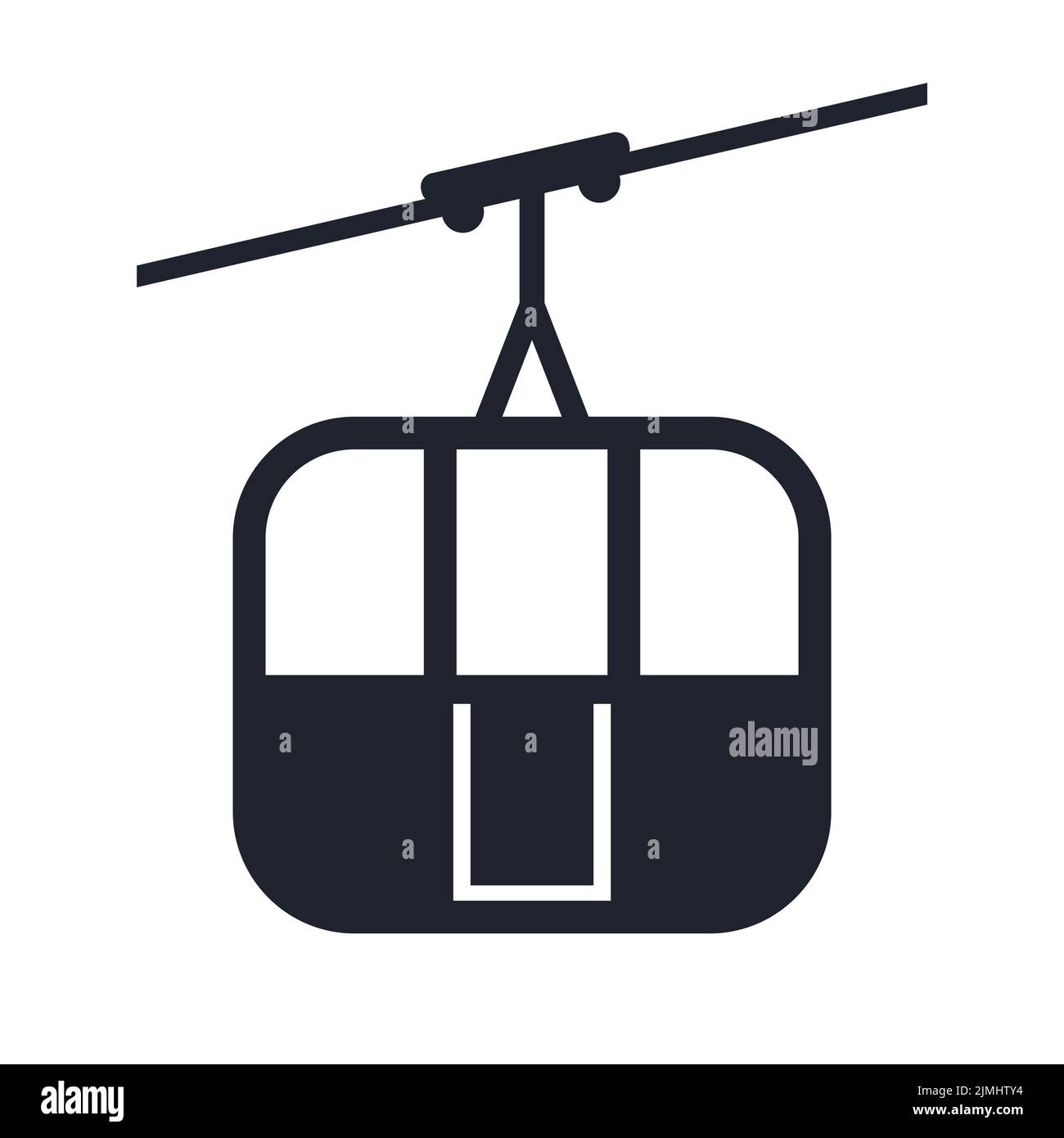 Funicular mountain lift gondola símbolo ilustración de vector icono Ilustración del Vector
