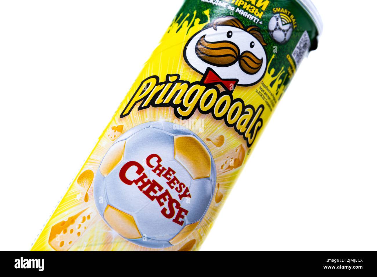 Patatas fritas Pringles con sabor a queso Foto de stock