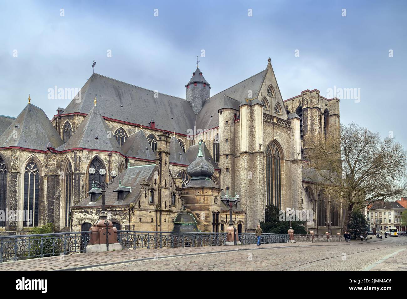 La Iglesia de San Miguel, Gante, Bélgica Foto de stock