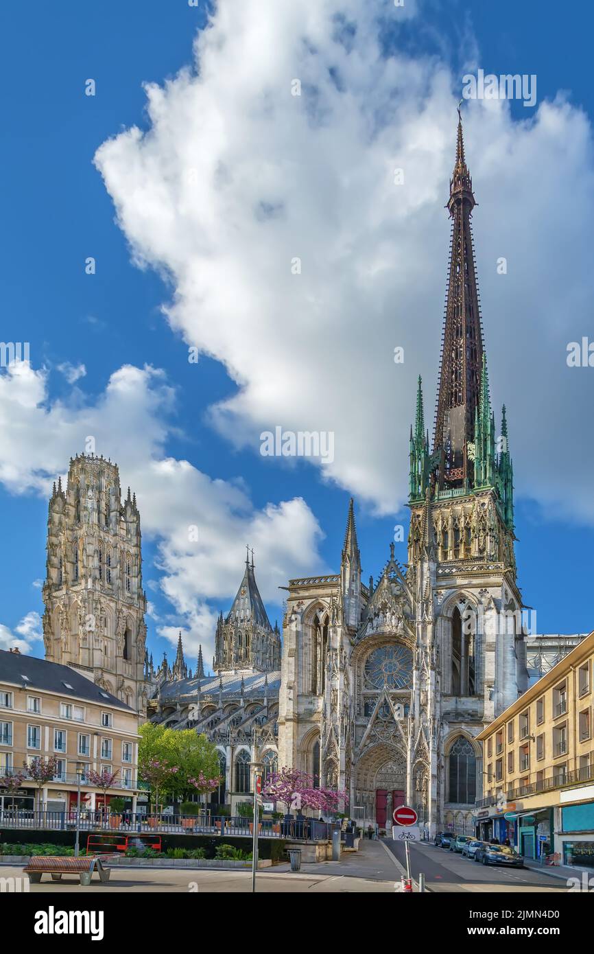 Catedral de Rouen, Francia Foto de stock