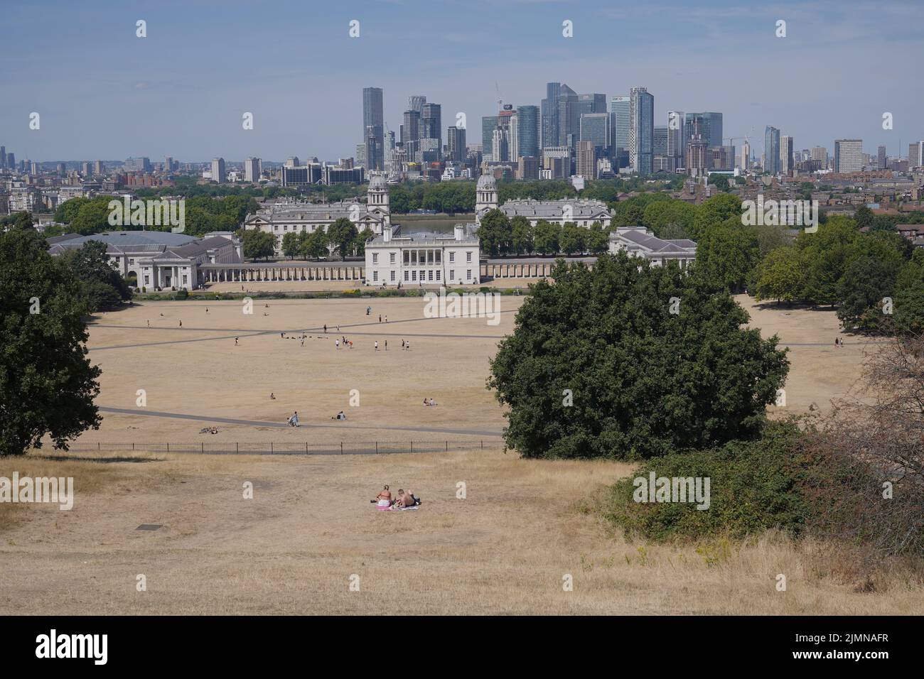Una vista de Greenwich Park, Londres, mirando hacia Queen's House. Fecha de la foto: Domingo 7 de agosto de 2022. Foto de stock
