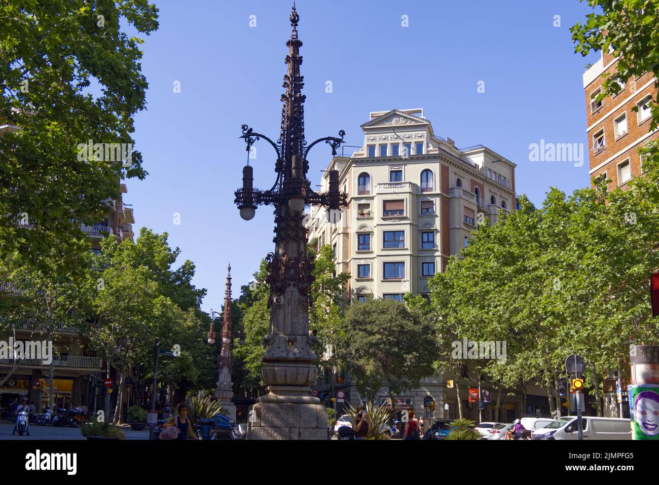 Barcelona - Avinguda de Gaudí Foto de stock