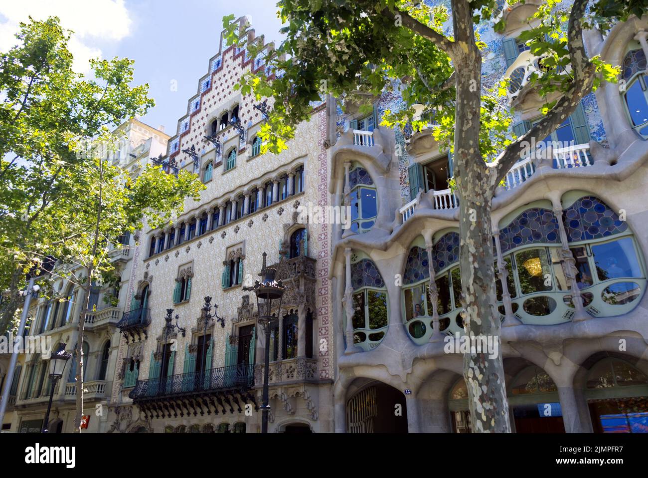 Barcelona - Casa Amatller & Casa Batlló Foto de stock