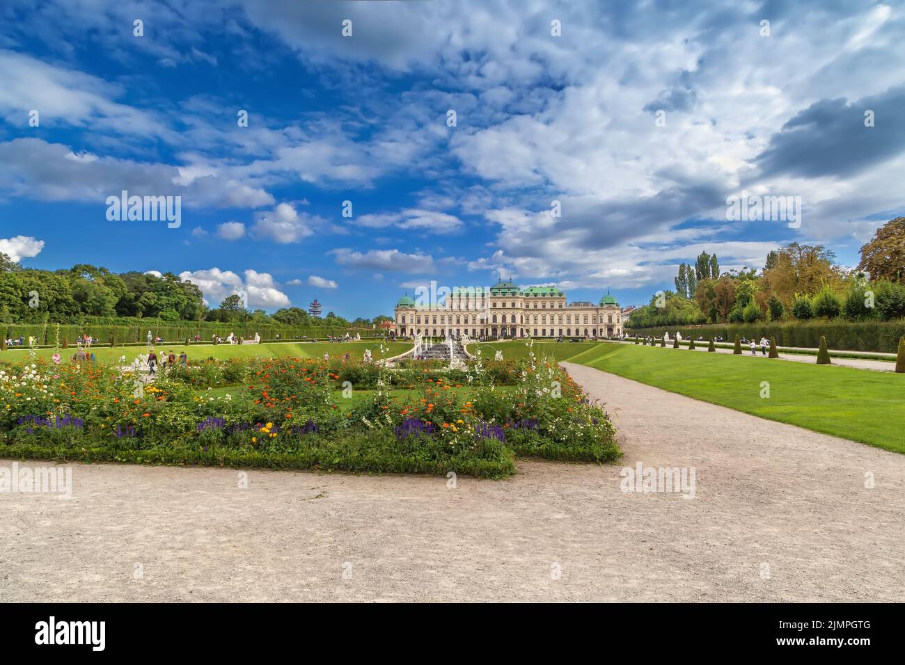 Jardín Belvedere, Viena Foto de stock