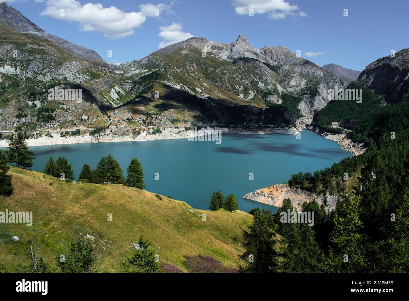 Lac du Chevril, Auvernia Rhône-Alpes, Francia Foto de stock