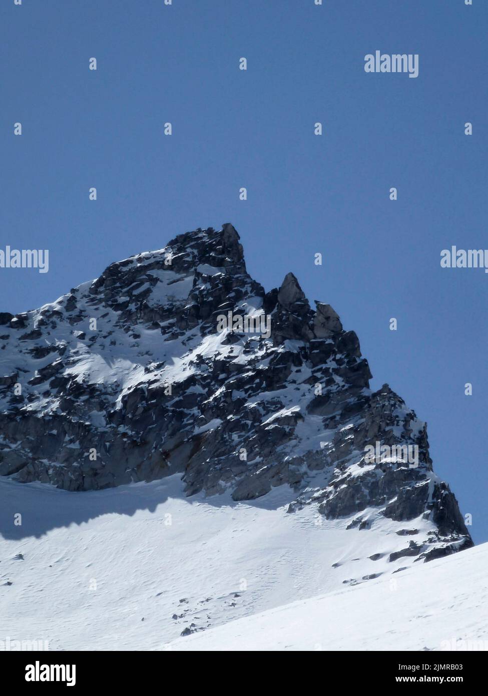 Montaña Stubacher Sonnblick, excursión de esquí alpino, Tirol, Austria Foto de stock