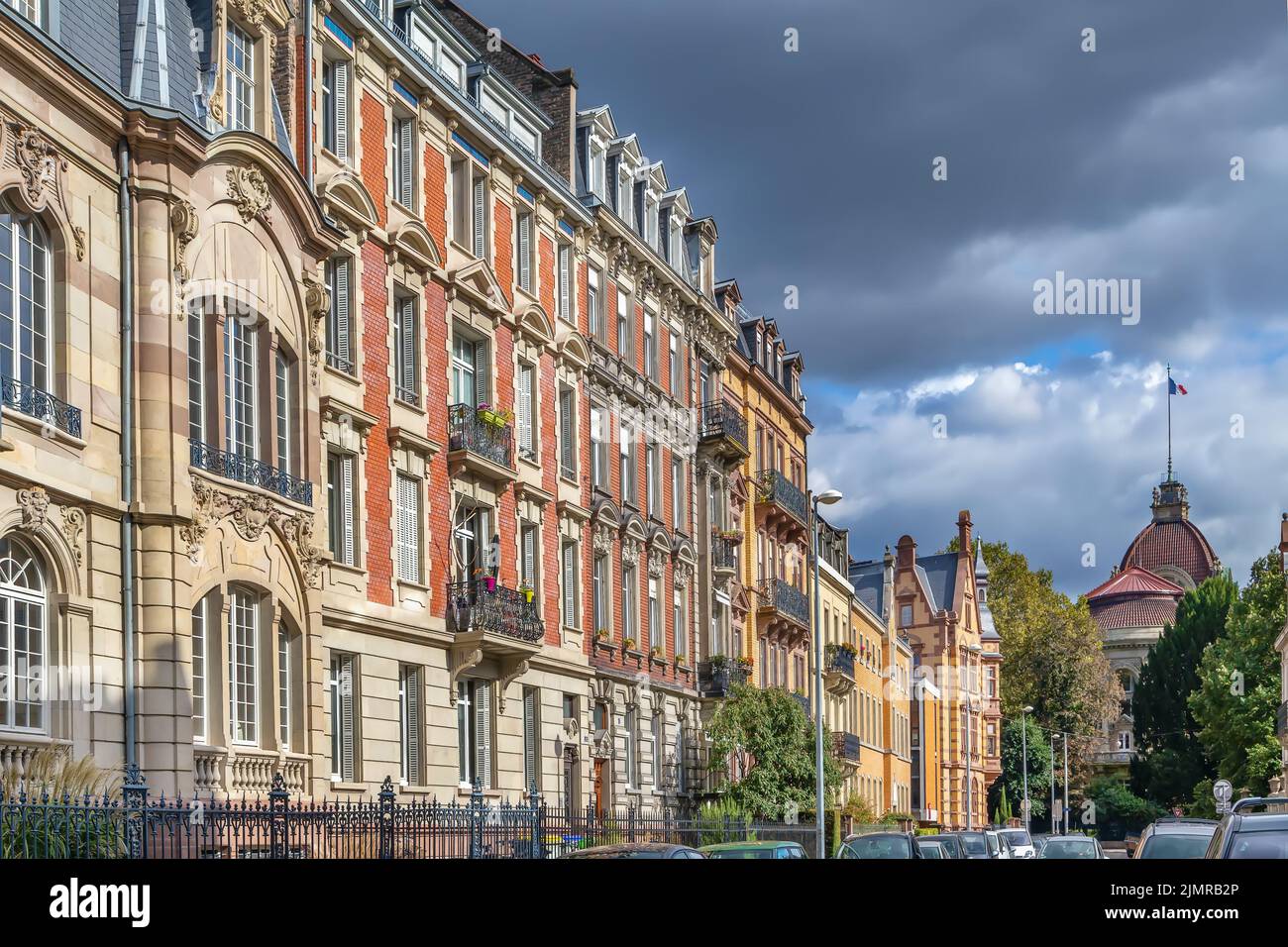 Calle en Estrasburgo, Francia Foto de stock