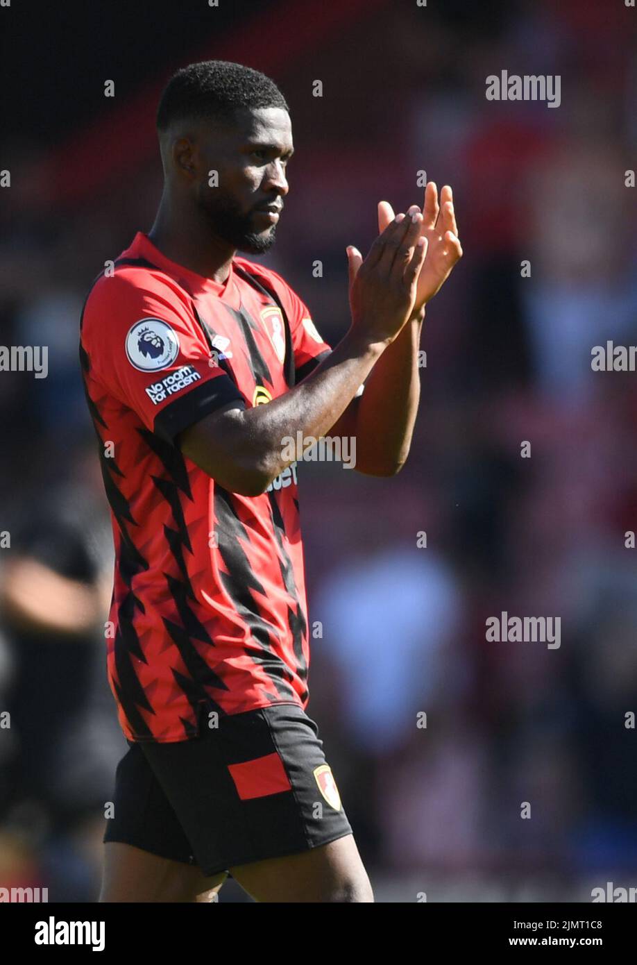 6th de agosto de 2022; Vitality Stadium, Boscombe, Dorset, Inglaterra: Fútbol de primera división, AFC Bournemouth versus Aston Villa: Jefferson Lerma de Bournemouth Foto de stock