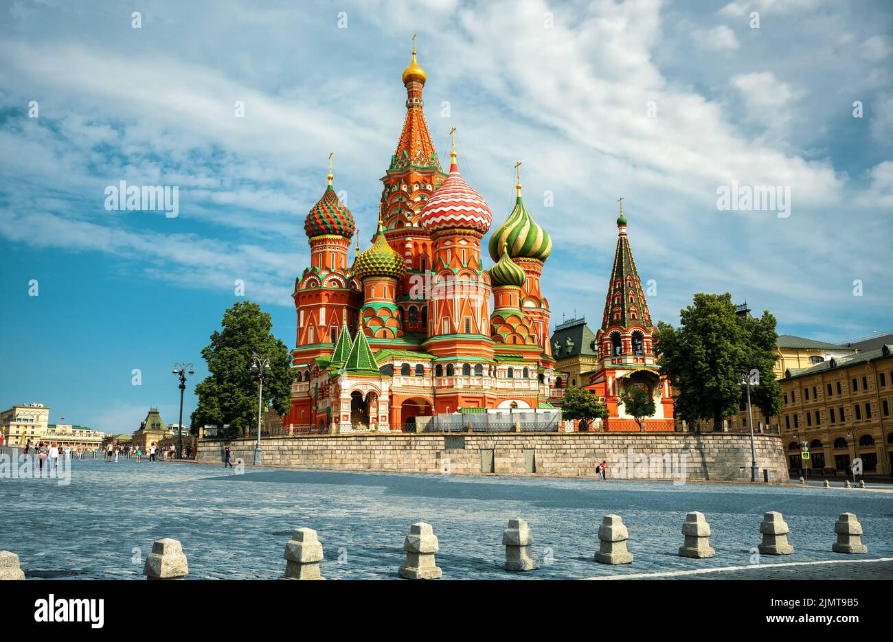 Catedral de San Basilio en Moscú, Rusia, Europa. Es un famoso punto de referencia de Rusia. Hermoso monumento, antiguo templo ortodoxo ruso en el centro de la ciudad de Moscú Foto de stock