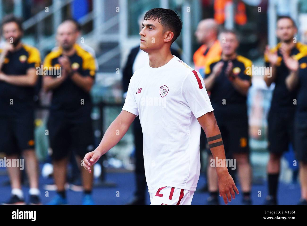 Stadio Olimpico, Roma, Italia. 07th de agosto de 2022. Partido Amistoso de fútbol Roma contra Shakhtar Donetsk: Paulo Dybala de AS Roma Crédito: Action Plus Sports/Alamy Live News Foto de stock
