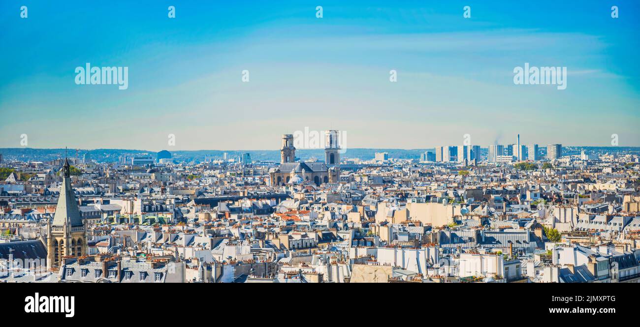 Paisaje urbano de París con torre Eilffel Foto de stock