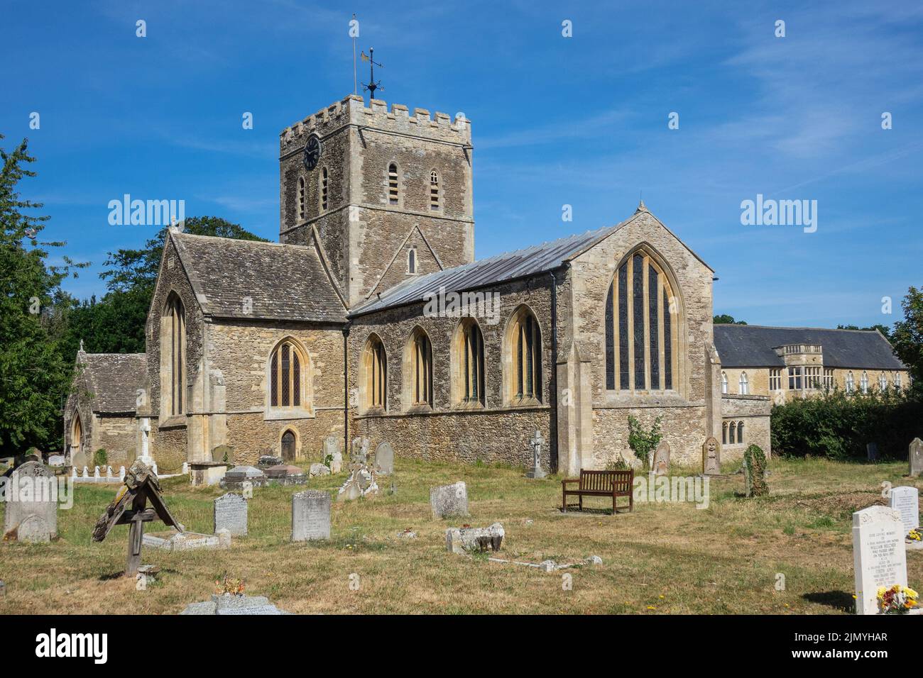 Inglaterra, Oxfordshire, Buckland iglesia Foto de stock