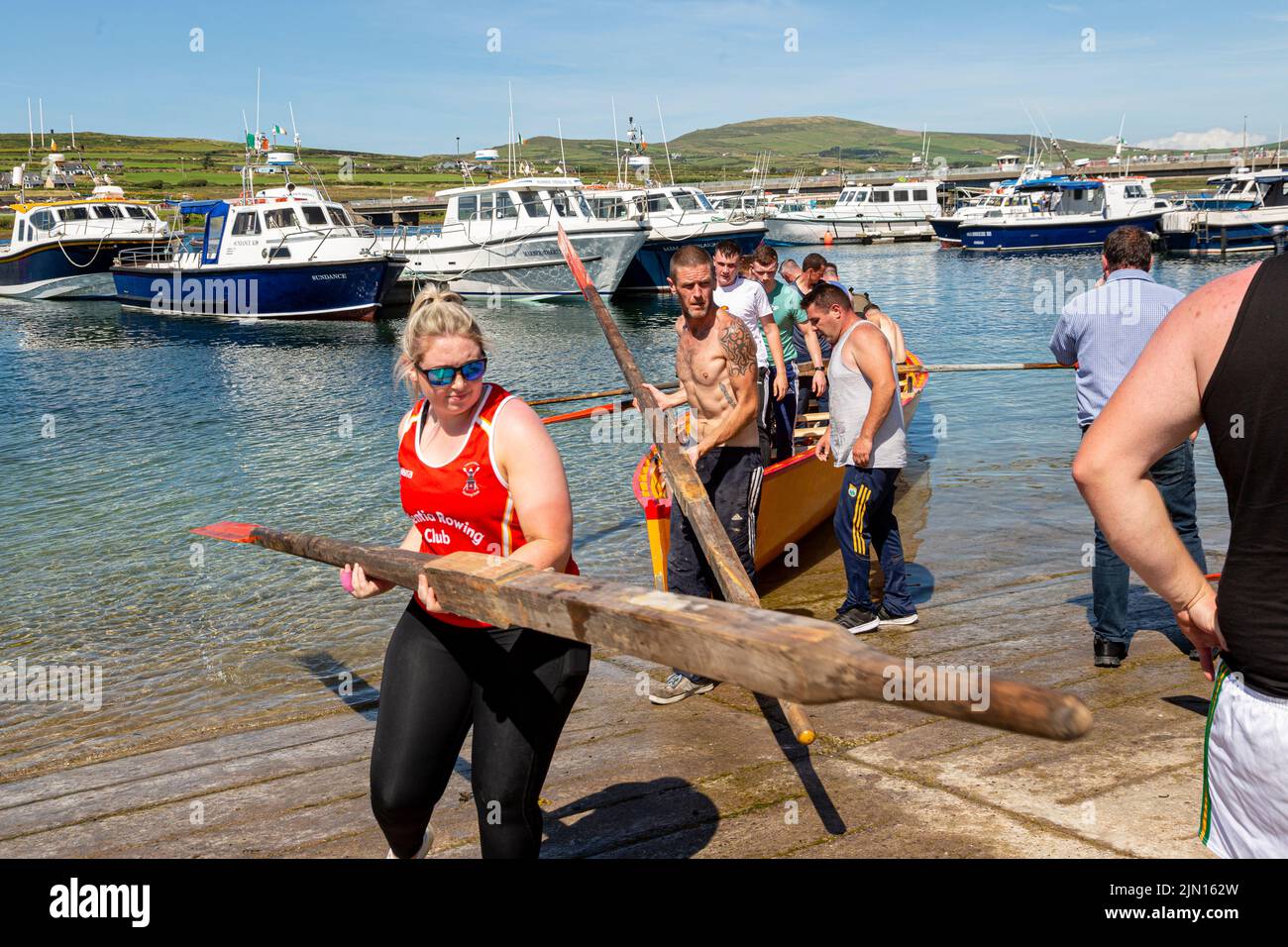 Portmagee Rowing Regatta, Condado de Kerry, Irlanda Foto de stock