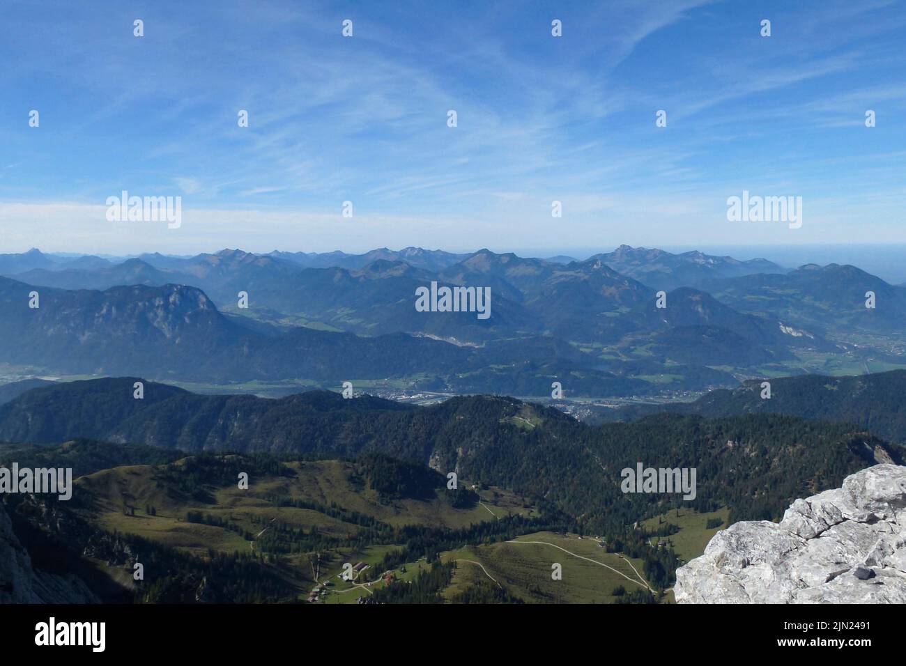 Cruce de montañas Hackenkopfe, Tirol, Austria Foto de stock