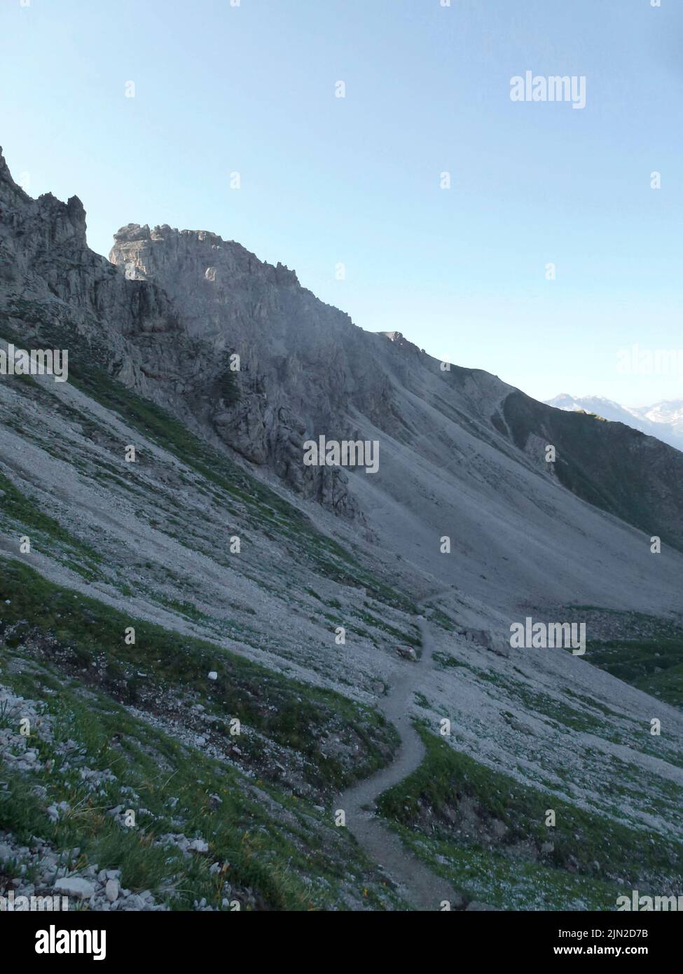 Ruta de senderismo de altura de Stubai, vuelta 2 en Tirol, Austria Foto de stock