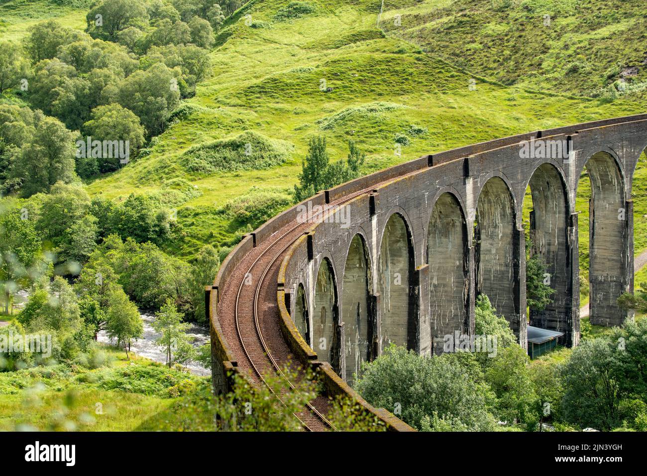 Viaducto en Glenfinnan, Highland, Escocia Foto de stock