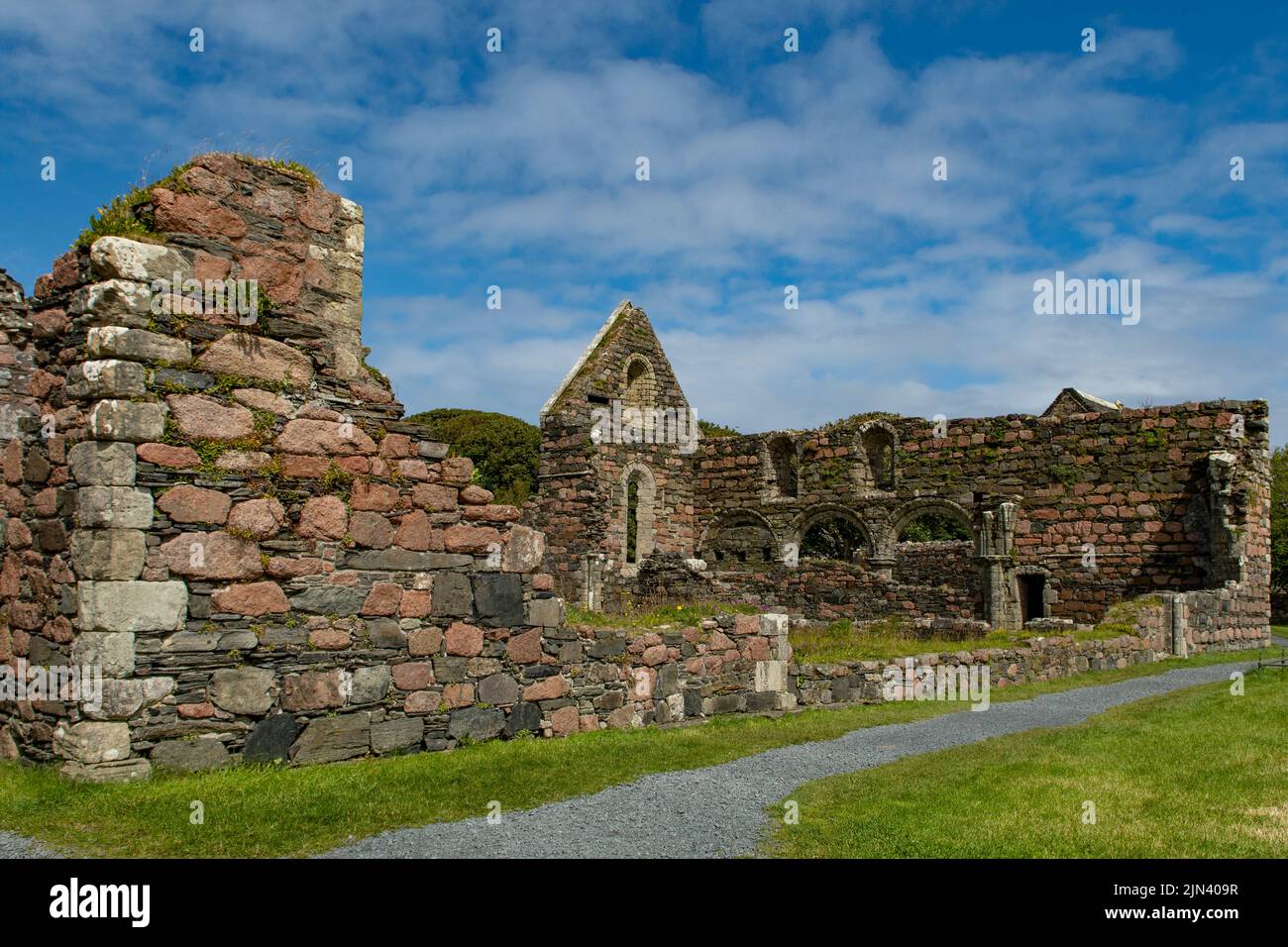 Ruinas del Convento en Iona, Mull, Argyll y Bute, Escocia Foto de stock