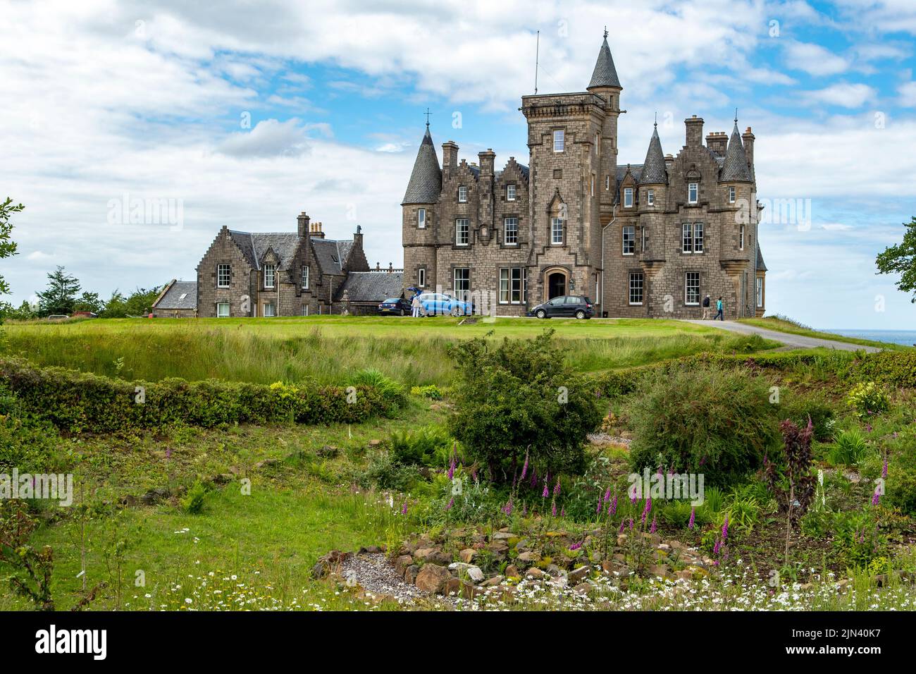 Castillo de Glengorm, Glengorm, Mull, Argyll y Bute, Escocia Foto de stock