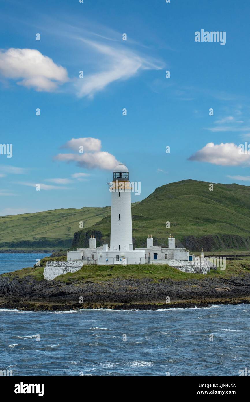 Faro de Eilean Musdile, Lismore, Argyll y Bute, Escocia Foto de stock