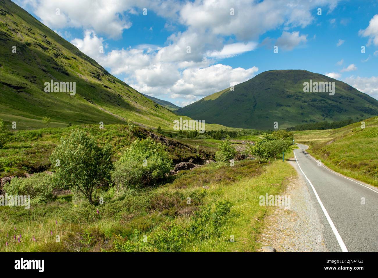 El camino viejo, Glencoe, Argyll, Escocia Foto de stock