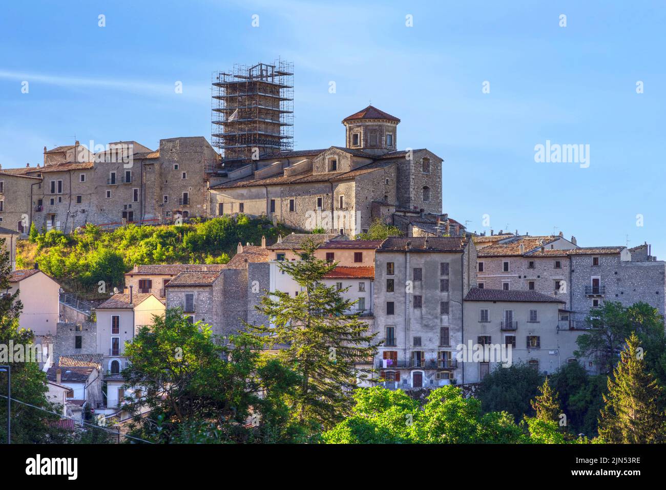 Castel del Monte, L'Aquila, Abruzos, Italia Foto de stock