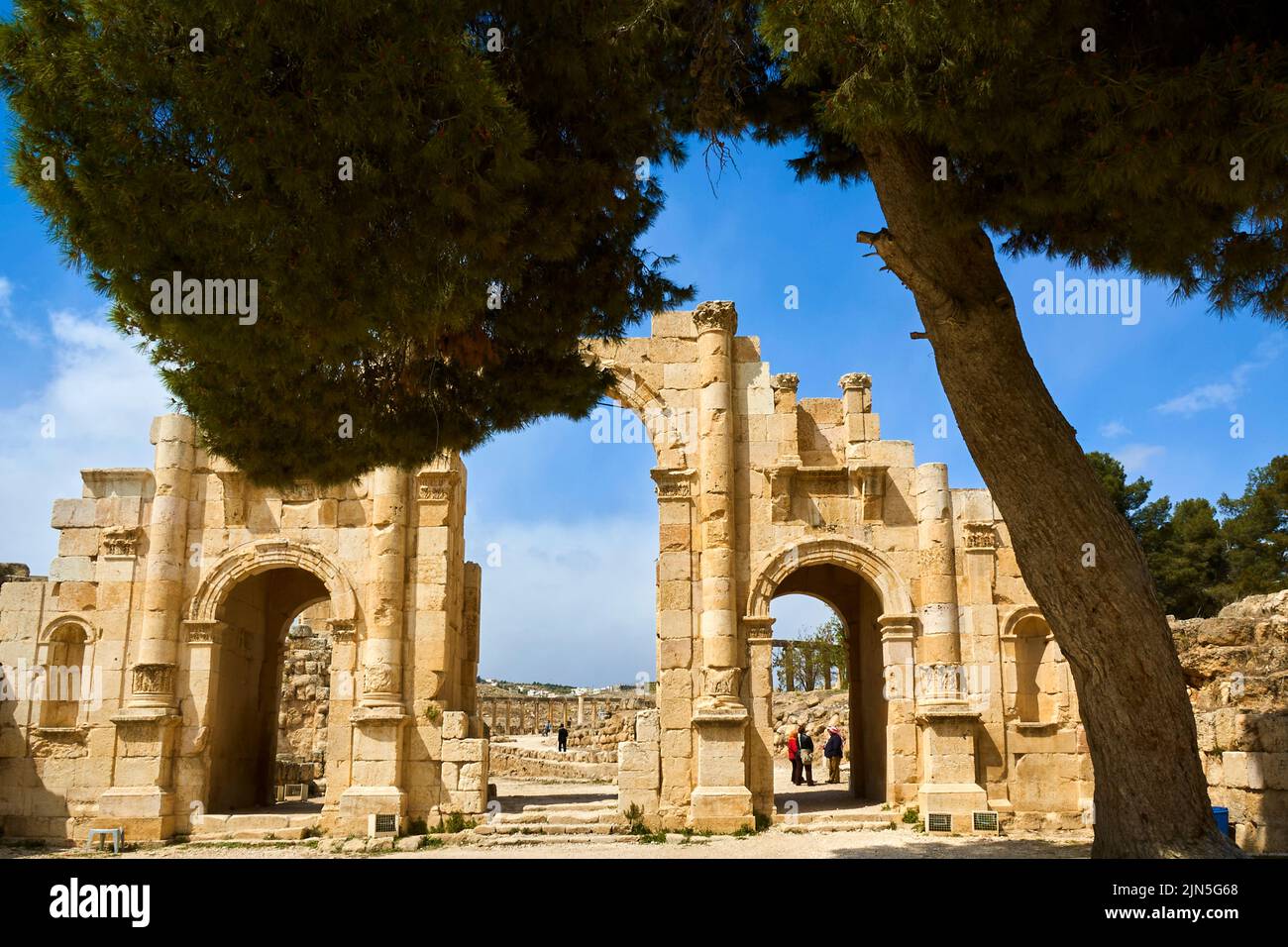 Jordania, sitio arqueológico de Jerash Foto de stock