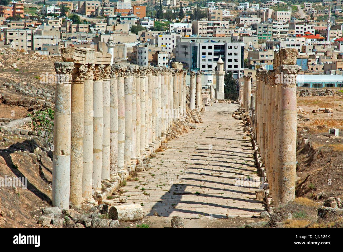 Jordania, sitio arqueológico de Jerash Foto de stock