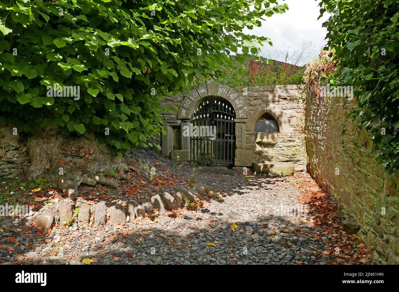 St Colmcille’s Well, Inistioge, County Kilkenny, Irlanda. Foto de stock
