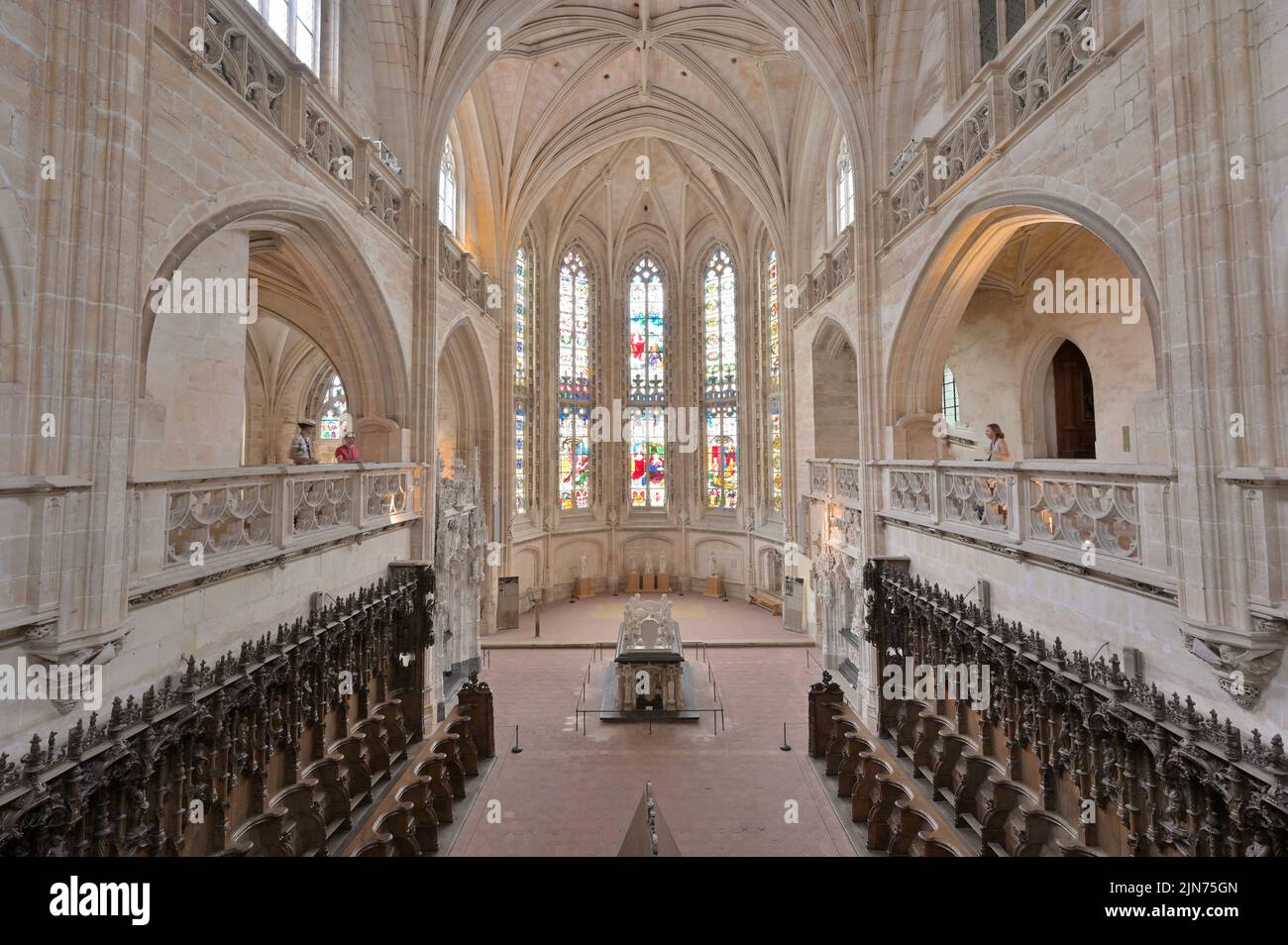 El espléndido Monasterio Real de Brou, Bourg-en-Bresse FR Foto de stock