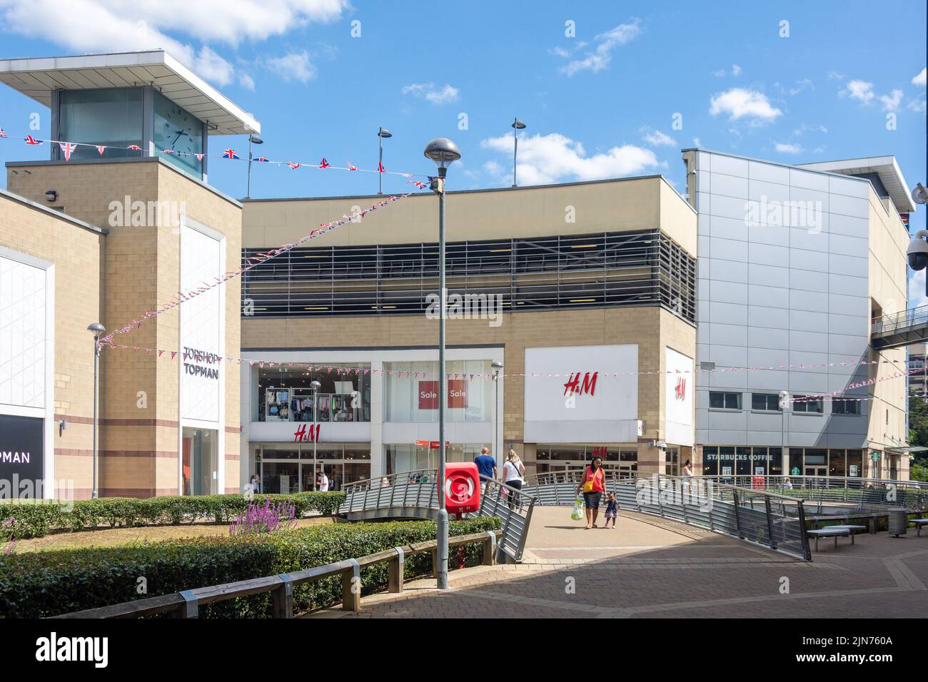 Riverside Shopping Center, Hemel Hempstead, Hertfordshire, Inglaterra, Reino Unido Foto de stock