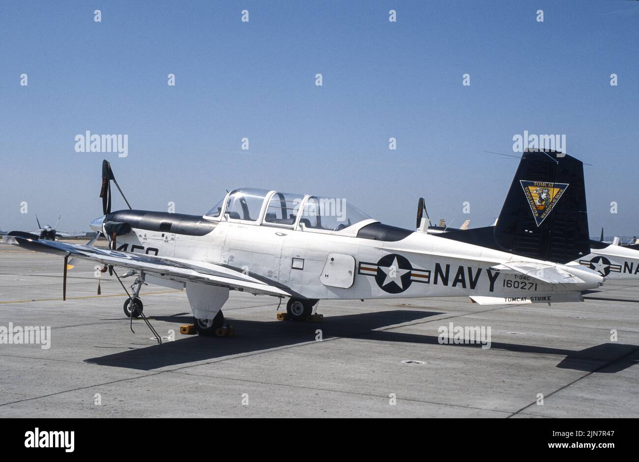Avión de entrenamiento de Beechcraft T-34 de la Armada de los Estados Unidos Foto de stock