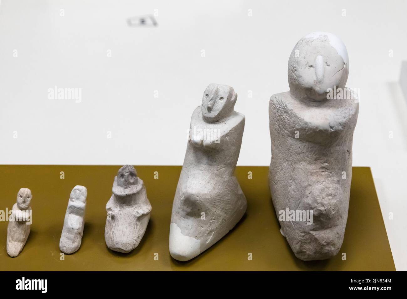 Figurilla humana, Museo Sanlıurfa, neolítico, de Mezra Tellailat, piedra caliza, Sanliurfa (Urfa), Turquía, Asia Menor, Asia Foto de stock